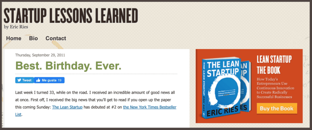 The Lean Startup bestseller Eric Ries