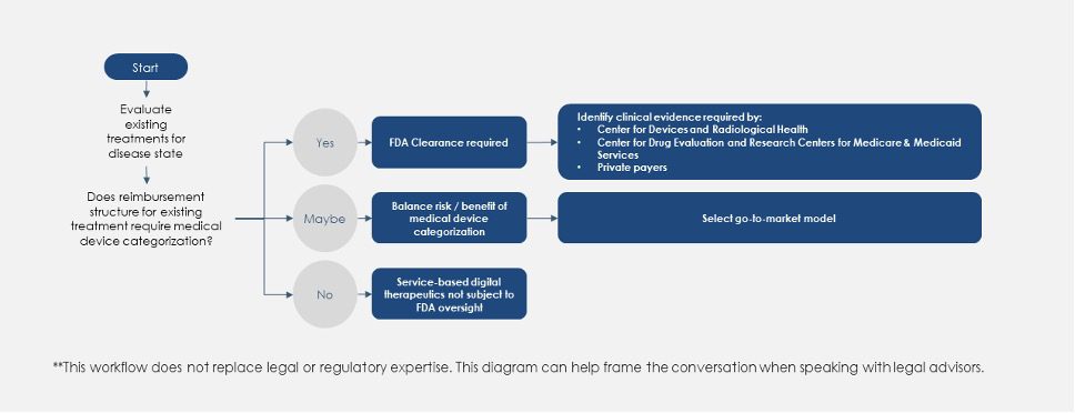 Regulatory Decisions Workflow for New DTx Products orthogonal
