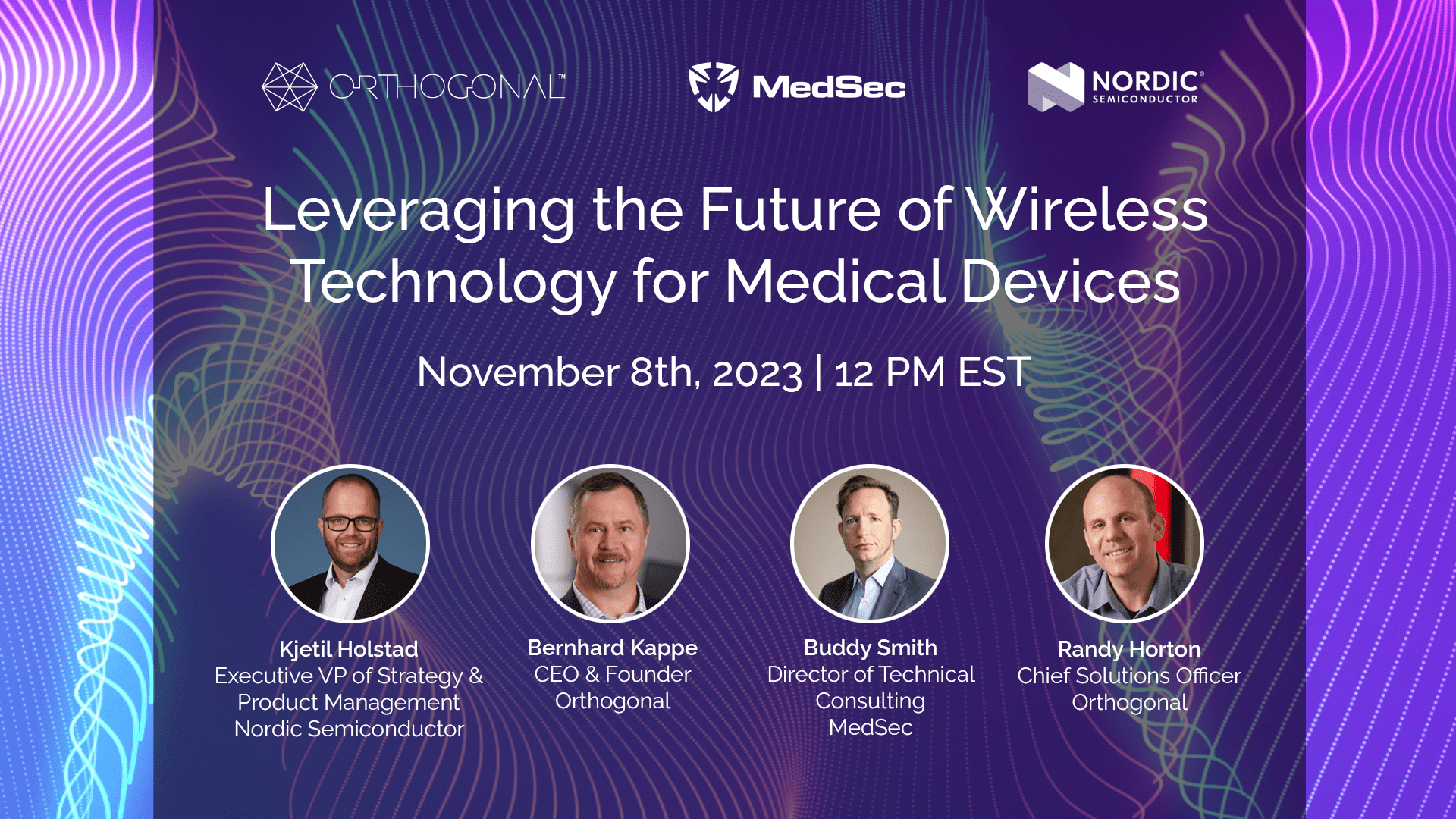 Leveraging the Future of Wireless Technology for Medical Devices Webinar Banner Nov 2023